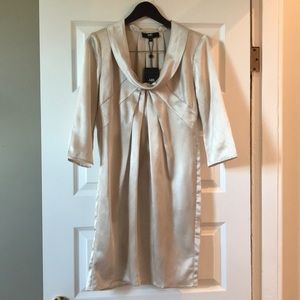 Allen Schwartz gold cowl neck dress